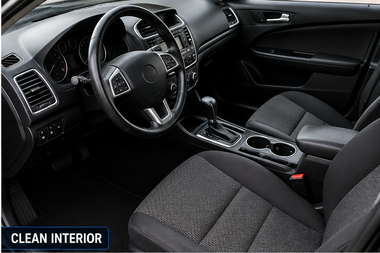 Clean car interior