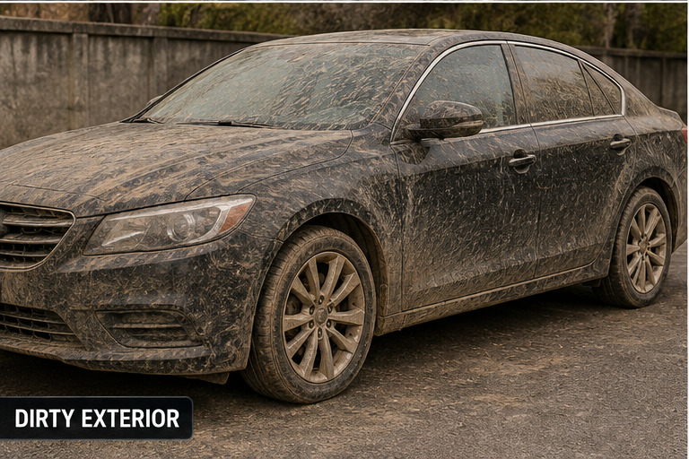 Dirty car exterior